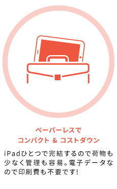 ペーパーレスで コンパクト & コストダウン。